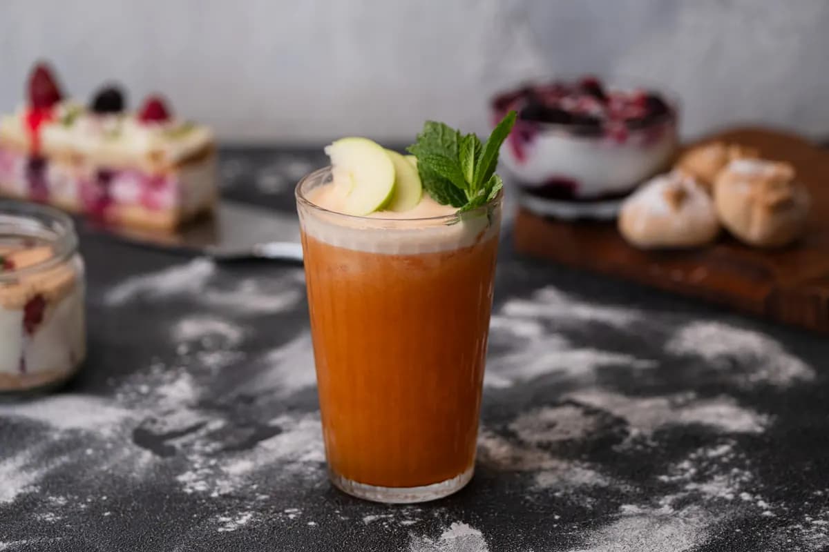Iced şeftali smoothie